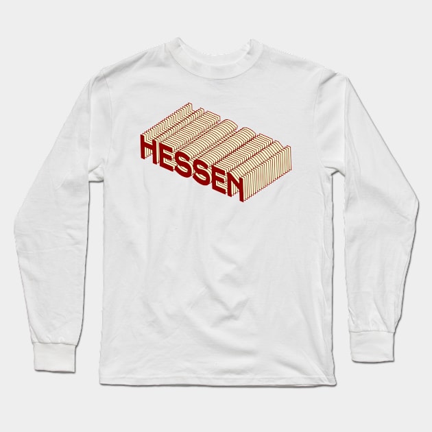 Hessen - Pop Art Text Long Sleeve T-Shirt by ArticaDesign